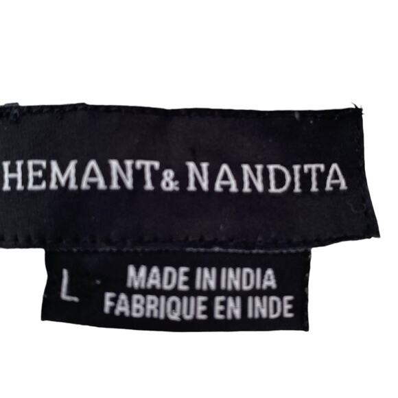 Hemant & Nandita Anthropologie Aditya Embroidered Eyelet Cover Up Swim Large - Picture 6 of 11